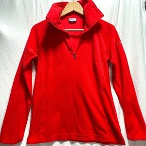 COLUMBIA CORAL FLEECE ZIP UP PULLOVER SZ S
